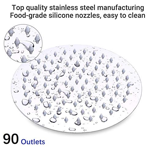 image for Shower Head with Hose, High Pressure Stainless Steel 8 Inch Rain Showe