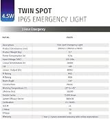 Bright Source LED 3hr Emergency Twin Spot Light 4.5W IP65 White Non-Maintained view 5
