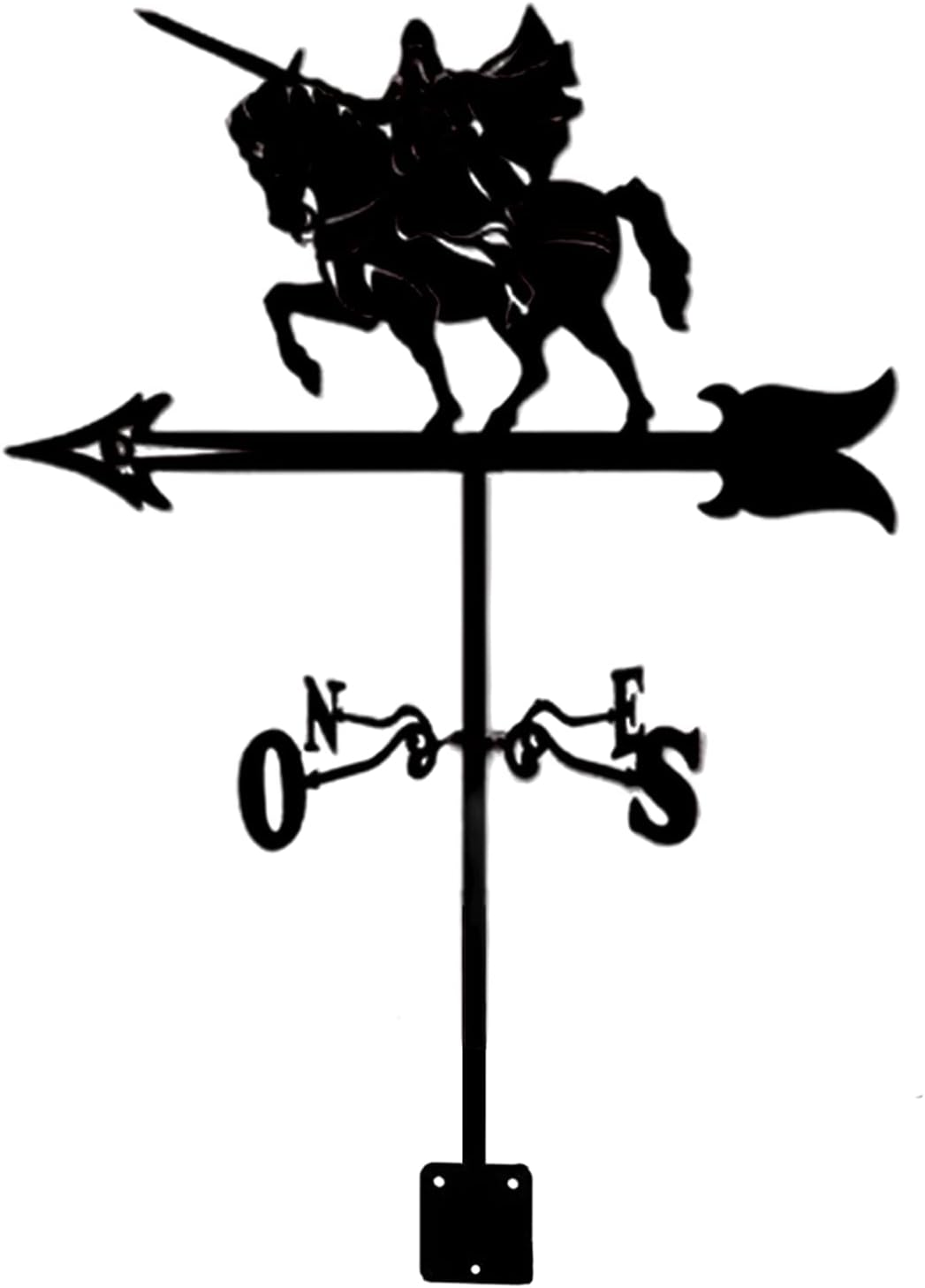 Weathervanes - ANCNA-U Wind Vane for Yard Knight Weathervane Stainless Steel Garden Stake Wind Vane for Yard Measuring Tools Wind Direction Indicator Weathercock Suitable for Outdoor Metal Products