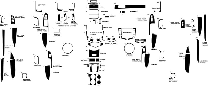 Rvinyl Rdash Dash Kit Decal Trim for Honda Accord 2003-2007 - Sticker Bomb (Venice Beach)
