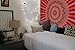 ENN ELL ENTERPRISES Hippie Mandala Bohemian Indian Bedspread, 84-by-54-Inches - Red