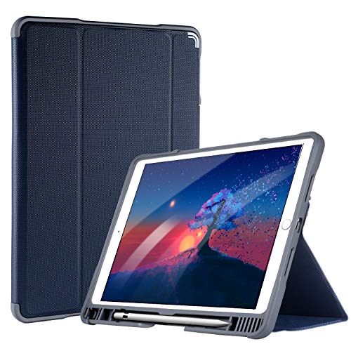 STM Case for iPad Pro 10.5-inch & iPad Air 3rd Gen(2019),with Pencil Storage Silicone Cases,Dux Plus Ultra-Protective Drop Tested,Sleep/Wake Smart Multi-Functional Bracket Cover-Midnight Blue