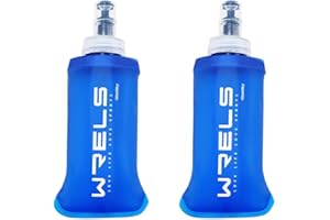 WRELS Folding Soft Flask Portable Collapsible Running Soft Energy Gel Flask Lightweight Water Bottle for Outdoor Sports,Trave