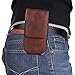 Esing Universal Phone Faux Leather Holster with Card Slot Rotation Belt Clip (6.3 Brown)