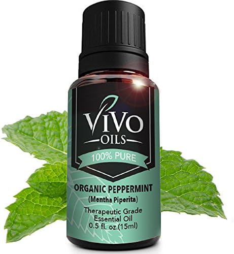 Best Organic Peppermint Oil - USDA Logo on the Label - Non-GMO and Naturally Powerful Essential Oil for Soothing Headaches and Migraines - Larger 15ml Bottle - Origin: India