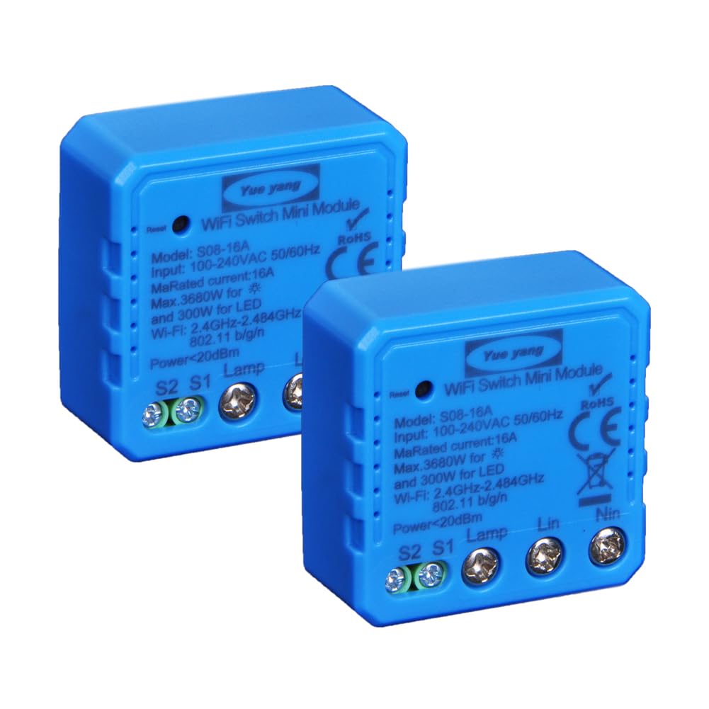 Mini DIY Smart Switch Small Body Remote Control Switch WiFi Support External Switch Works with Alexa