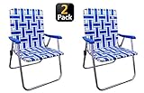 Outdoor Spectator (2-Pack Classic Reinforced Aluminum Webbed Folding Lawn/Camp Chair