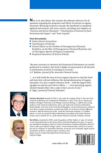 Solvents and Solvent Effects in Organic Chemistry