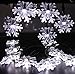 Inngree Solar Christmas String Lights Outdoor Waterproof 30 LED 20Feet Solar Snowflake Christmas Fairy Lights Decorations with 8 Lighting Modes for Garden Patio Yard Porch Wedding Party Decor(White)