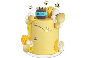 DIDIDA Honey Jar Cake Topper Honeycomb Cake Topper for Birthday Baby Shower