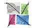 4 ZipClikGo Attachable Mesh Organizer Bags, No Fumbling, Guessing What's Where! These Multi-Purpose Storage Zip Pouches in 4 Sizes & 4 Colors Are Simple to Pack, Easy to Access & Best Bag Companions!