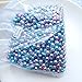 280pcs 8mm Craft Supplies Multicolored Gradient Mermaid Blue Round Faux ABS Pearls Beads Smooth ABS Pearls Filler Beads Jewelry Making Rainbow Beads (8mm-10451)