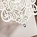 Hosmsua 50PCS White Wedding Invitations Kit 5 x 7.3 Inch Laser Cut Hollow Rose Rhinestone Pocket with Envelope for Quinceanera Bridal Shower Invite (White Ivory)