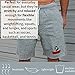 Men's Fleece Jogging and Bodybuilding Gym Workout Sweat Shorts Grey