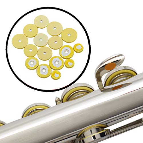 16 PCS/Set Non-Toxic Soft Replacement Sound Insulation Wear-Resistant Flute Pads Musical Parts Accessories