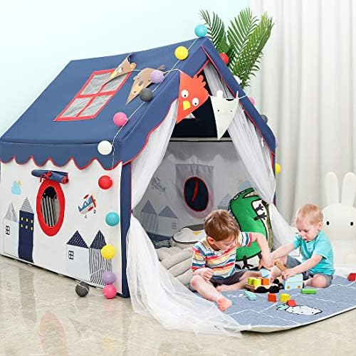 YOIKO Kids Tents Indoor Playhouses Boys Star String Lights