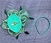 SAFERIN Fascinators Hat Sinamay Flower Mesh Feathers St.Patrick's Day Fascinator and a Clip Tea Party Headwear for Girls and Women (TA2-Green)