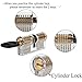 Sopoby Practice Lock Set, Transparent Training Cutaway Crystal Pin Tumbler Keyed Padlock for picking, 3-pack Common Locks for Locksmith Beginner