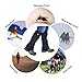 Winis Snow Gaiters Hiking Camping Mountain Climbing Leg Gaiters Oxford Waterproof Dustproof Antiwater Leg Cover Breathable Anti-bite High Gaiters Leg Protection Guard Boot Guardian (1 Pair) (Black)