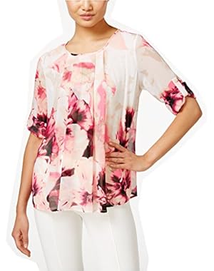 Women's Printed Pleated Top