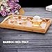 Bamboo Bed Breakfast Folding Tray-Laptop Desk Great for Dinner Tea Bar TV Eating Tray Stable(Beige)