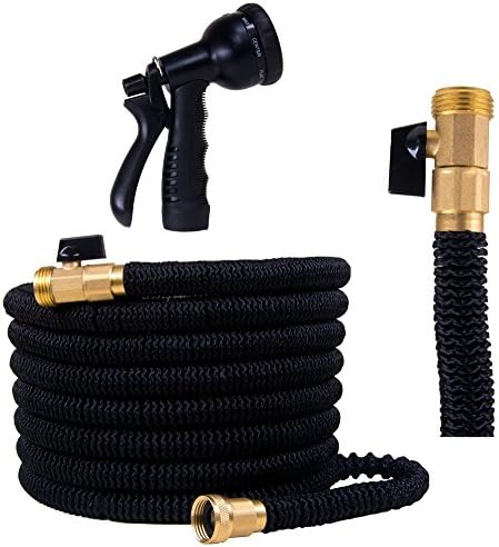 Lightweight 50' Expandable, No Kink Water Hose. Garden Hose Expands and Contracts with Ease. Bonus 8 Function Nozzle Sprayer Included for All Your Watering Needs.