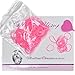 Maltese TOP KNOT KITS - BONES AND BANDS PINKY PINKS - Bone Snaps Hair Clips PLUS SNAG FREE Hair Bands -- BEST HAIR BANDS FOR Top Knots for maltese, yorkies, shih tzus, puppies