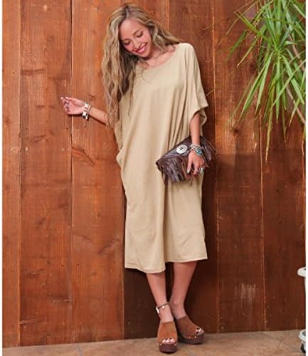 Amazon アナップ Anap ドルマンワンピース ベージュ F ワンピース チュニック 通販