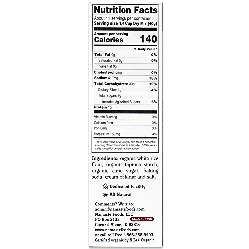 NAMASTE FOODS ORGANIC GLUTEN FREE ALL PURPOSE BAKING MIX, 16 OUNCES – ALLERGEN FREE