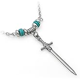 Syziaff Sword Pendant Necklace Jewelry Chain Gothic Necklace for Men and Women