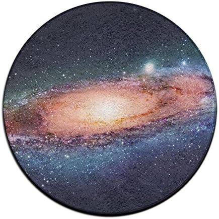 Galaxy Space Soft Round 23.6 Inch Mat Rug Non-slip Outdoor Indoor Bath Bedroom Floor Shower Kitchen Bathroom Home Decor Entrance Decorative Doormat