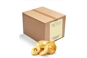 Presto Sales Apple Rings, Fresh Fancy Dehydrated 80 oz. | Mess-Free Snack, Delicious, Versatile, Sweet and Tasty, Packed in a Convenient Box | Resealable 5 lbs. Box