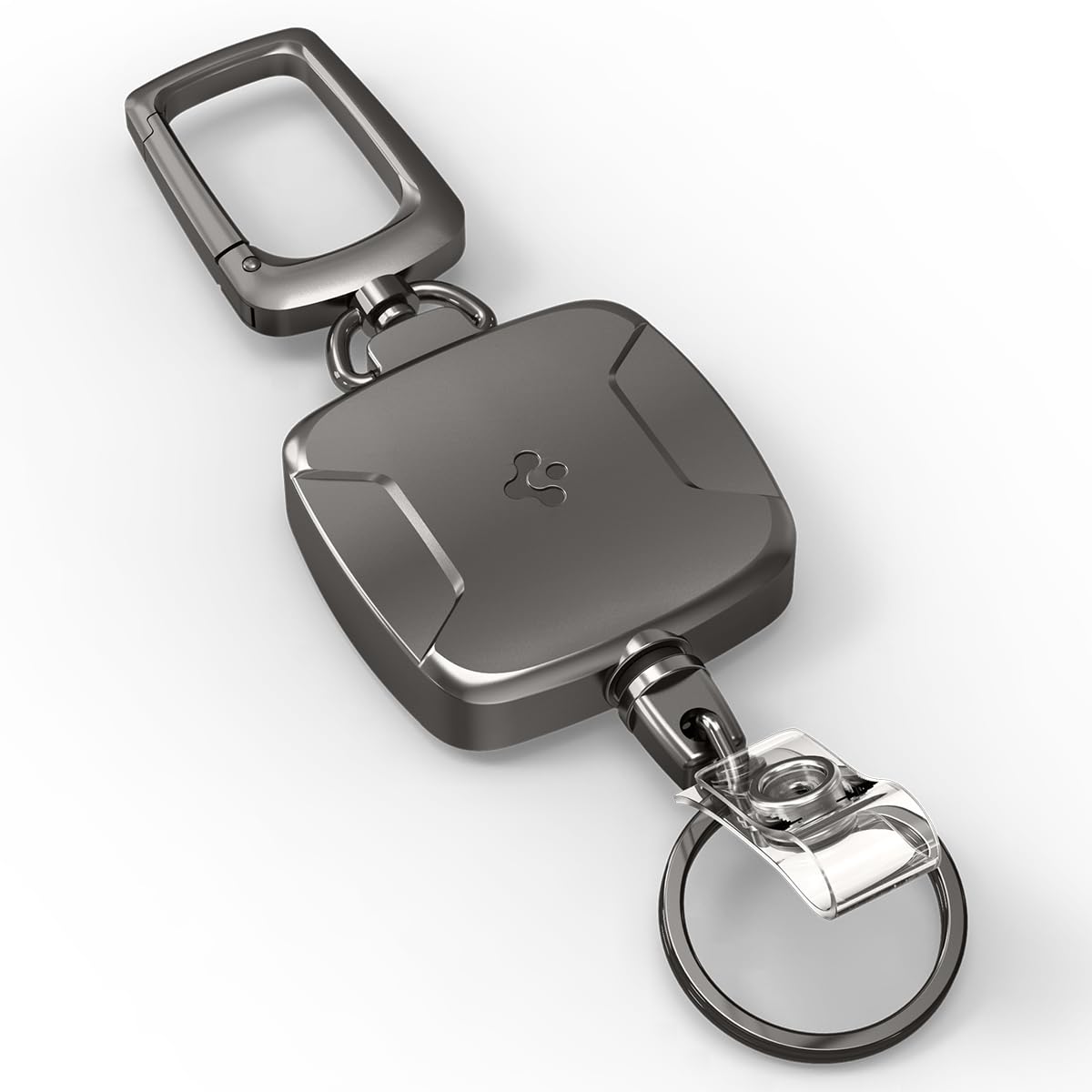 Spigen Carabiner Keychain ID Badge Holder Reel Clip for Card Holder