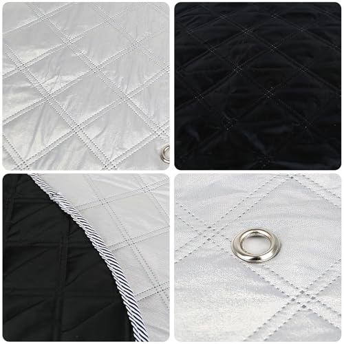 Car Interior Sun Visor Compatible with Citroen Jumpy/Dispatch 2006-2016, 3 Pieces Internal Car Sun Visor Cover
