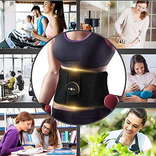 VOOADA Waist Trainer Belt for Women and Men Smart Adjustable Body Shaping Lower Belly Fat Belt for Weight Loss Orange