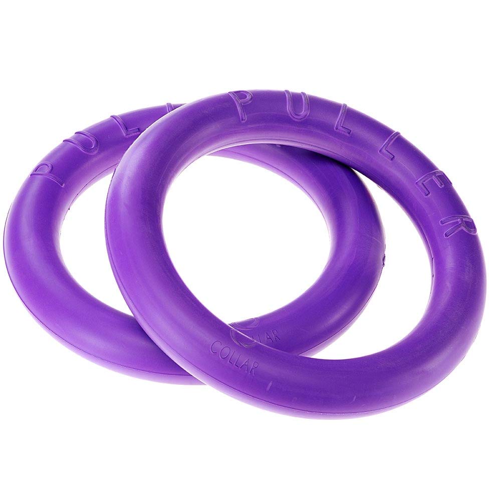 Ferplast Dog Toy, Dog Training Ring, Chew Toy, for Running, Jumping, Pulling, Robust Non-Toxic Material, Floating, PULLER STANDARD, Medium and Large Size Dog Toys, Set of 2 Fitness Rings