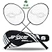 Jinque Badminton Rackets 2-player Beginners Practice Racquets Lightweight Badminton Racquets with Carrying Bag for Kids and Adults - Junior Training