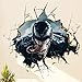 Letitia Matthew 3D Venom Wall Stickers Decal for Kids Room PVC Cartoon Bedroom Wall Decor 45×45 cm, Removable