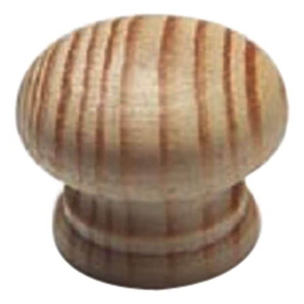 Merriway BH00416 (10 Pcs) Unlacquered Pine Wooden Cupboard Door/Drawer Knobs Drilled for Woodscrew Dowel Screw, 30 mm (1.1/4 Inch) - Pack of 10 Pieces