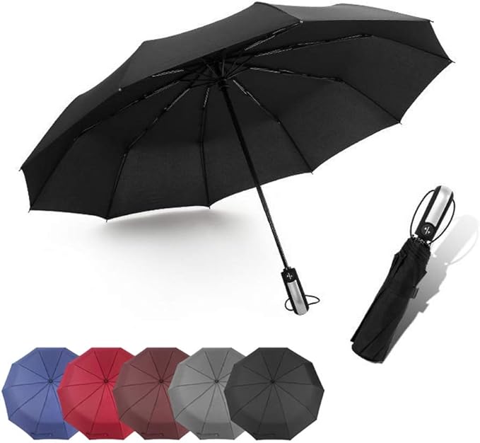 Folding Umbrella Travel Windproof Umbrella, Automatic Compact Umbrellas