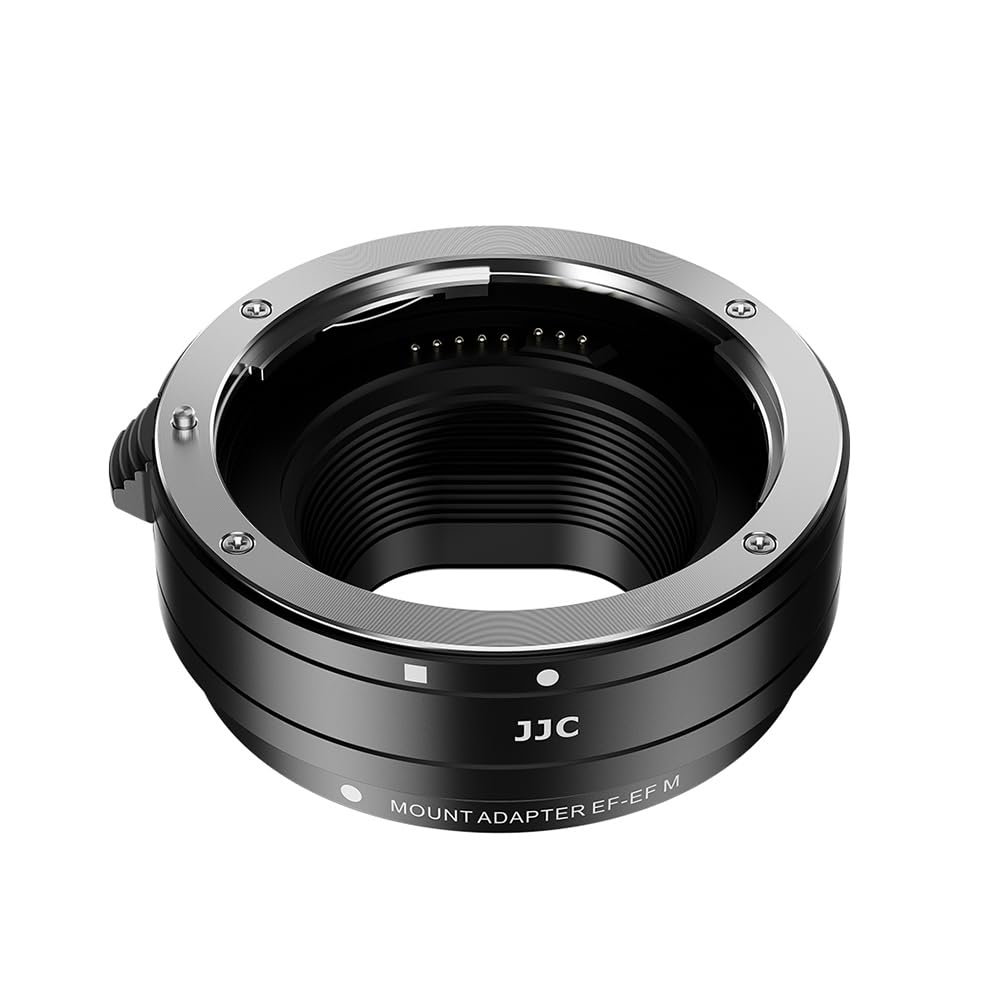 JJC EF-EOS M Lens Mount Adapter for Canon EOS EF/EF-S Lens onto Canon EF-M Mount Camera EOS M M2 M3 M5 M6 M6 Mark II M10 M50 M100 - Electronic Communication Supported