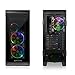 Thermaltake View 32 TG RGB 4 Tempered Glass Panels ATX Mid Tower Gaming Computer Case Chassis, 3 RGB Fan Pre-installed, One Button to RGB LED Illumination, Built-in RGB Switch Board, CA-1J2-00M1WN-00
