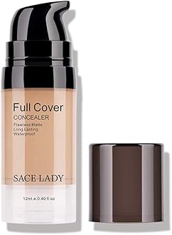 Pro Full Cover Liquid Concealer, Waterproof Smooth Matte Flawless Creamy Concealer Foundation for Under Eye Dark Circles Spot Face Concealer Corrector Makeup Base
