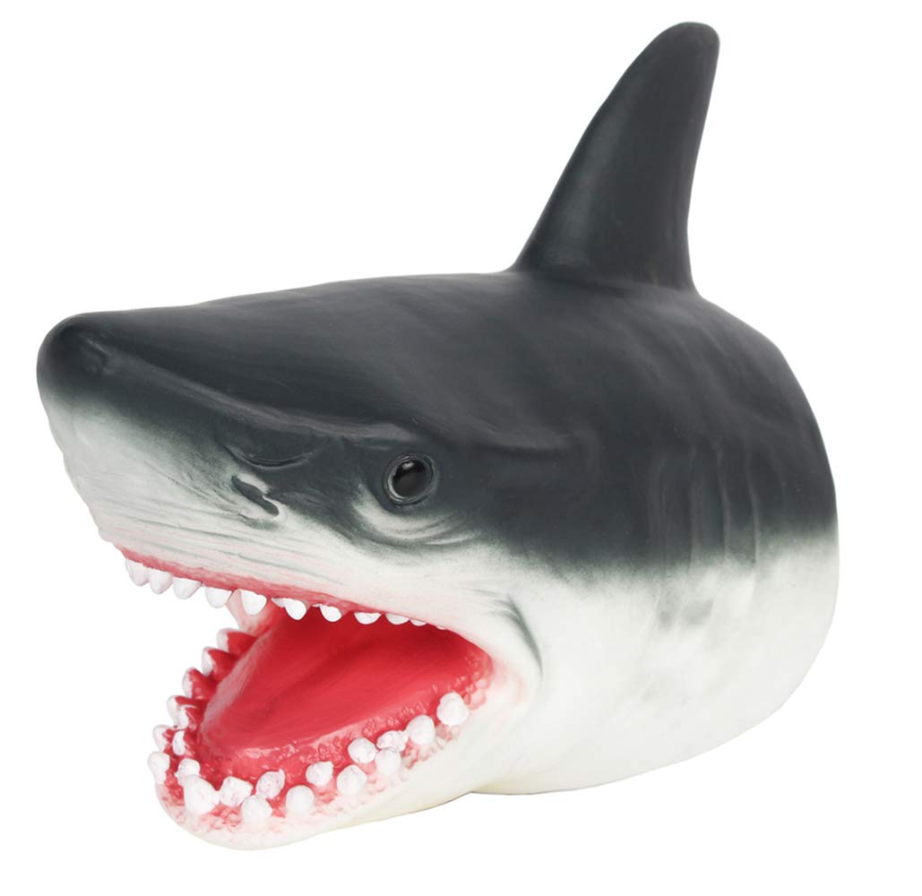 Plastic Dinosaur Shark Snake Hand Puppet Rubber Hand Puppet Toy kids Toys Christmas Halloween Home Decoration Parent-child Interactive Game (shark)