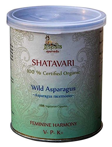 SHATAVARI CAPSULES (USDA CERTIFIED ORGANIC) - 108 Vcaps