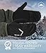 Tough Outdoors Running Mitten Gloves with Touch Screen - Winter Glove Liners with Convertible Mittens Cover for Texting