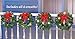 Collections Etc. Lighted Christmas Evergreen Wreath Set of 4 with Red Bows, 60