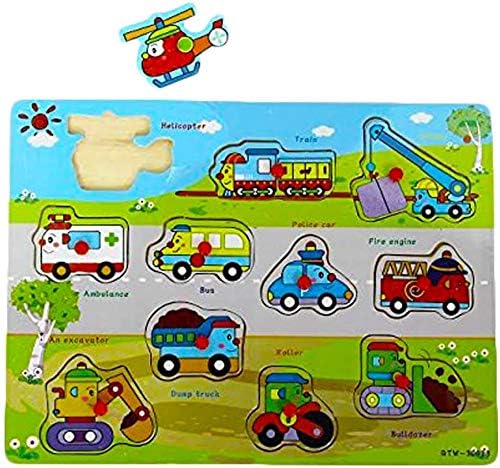 wooden vehicle puzzle