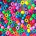 Rainbow Opaque Multicolor Mix Plastic Pony Beads 6x9mm, 500 Beads, Made in The USA, Bulk Pony Beads Package for Arts & Crafts