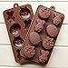 Cherion 2PC Silicone 8-Cavity Easter Egg Shaped and Rabbit Shaped Bakeware Mold Chocolate Mold
